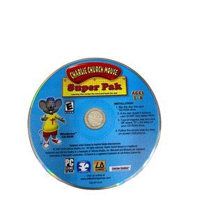 Vintage Charlie Church mouse super pak pc game preschool kinder 1st educational